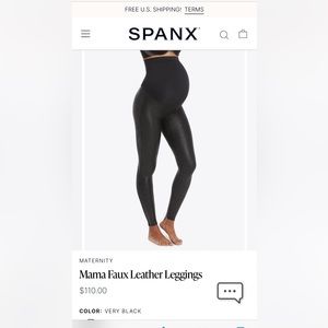 Spanx maternity faux leather leggings like new
Women’s XS